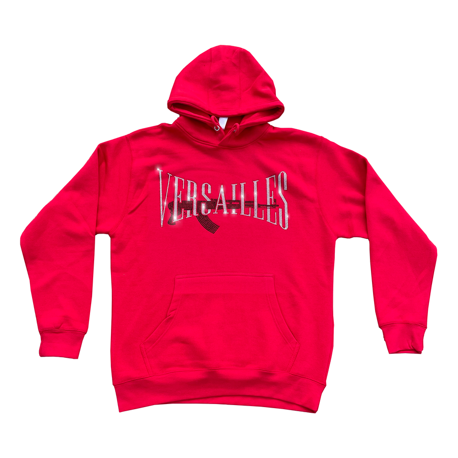 Versailles Rhinestone Ak-47 Red Hoodie - VERSAILLES